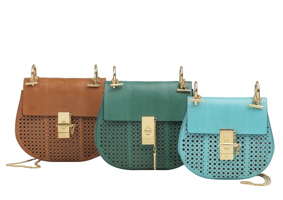 Drew Bags in Perforated Leather