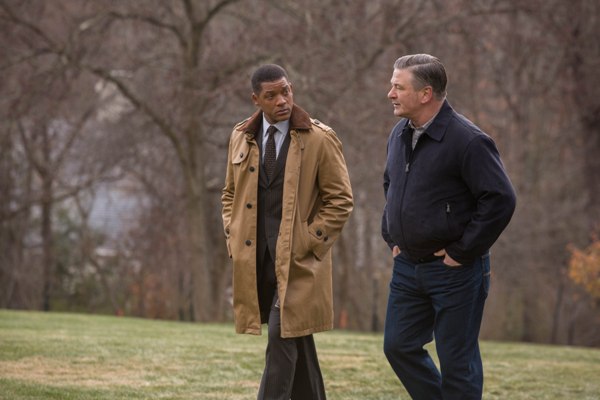 Will Smith, left, and Alec Baldwin star in Columbia Pictures' "Concussion."