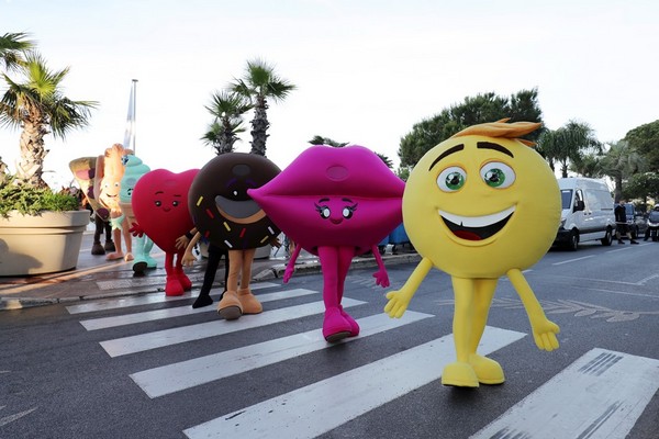 CANNES, FRANCE - MAY 16:  `The Emoji Movie takes on Cannes at the start of the 70th Cannes Film Festival at The Carlton Pier on May 16, 2017 in Cannes, France.  (Photo by Neilson Barnard/Getty Images for Sony Pictures)